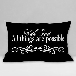 with God All Things are Possible – Funda de almohada suave, con citas inspiradoras, funda de almohada decorativa, decoración cristiana de granja with God All Things are Possible – Funda de almohada suave, con citas inspiradoras, funda de almohada decorativa, decoración cristiana de granja
