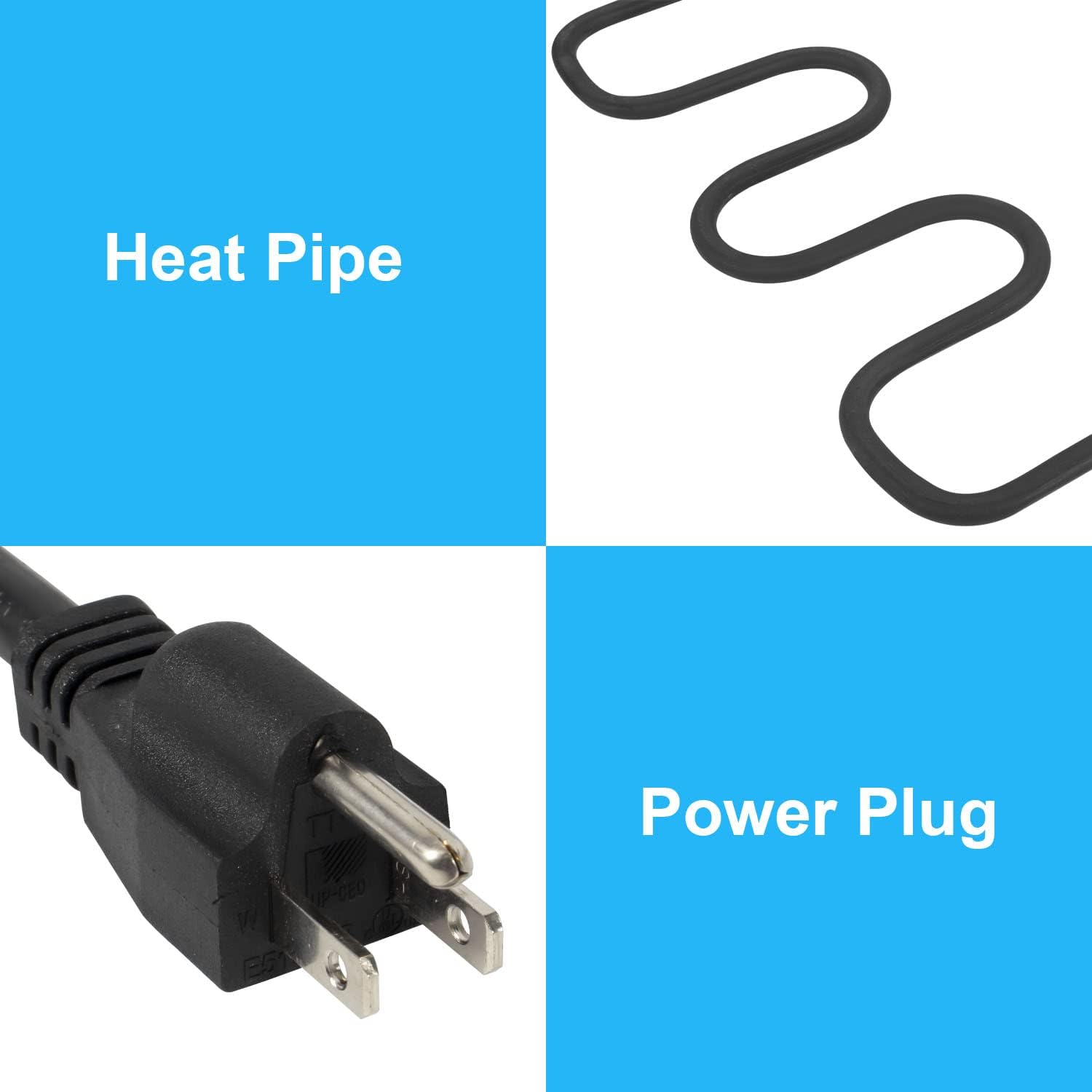 Elemento calefactor eléctrico para ahumador y parrilla con controlador de cable de termostato ajustable, elemento calefactor de 1500 W para