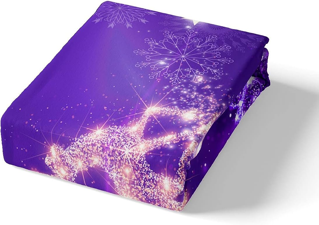 Juego de funda de edredón de Navidad, árbol de Navidad, estampado de ciervos, juego de funda de edredón de Navidad, juego de funda de edredón