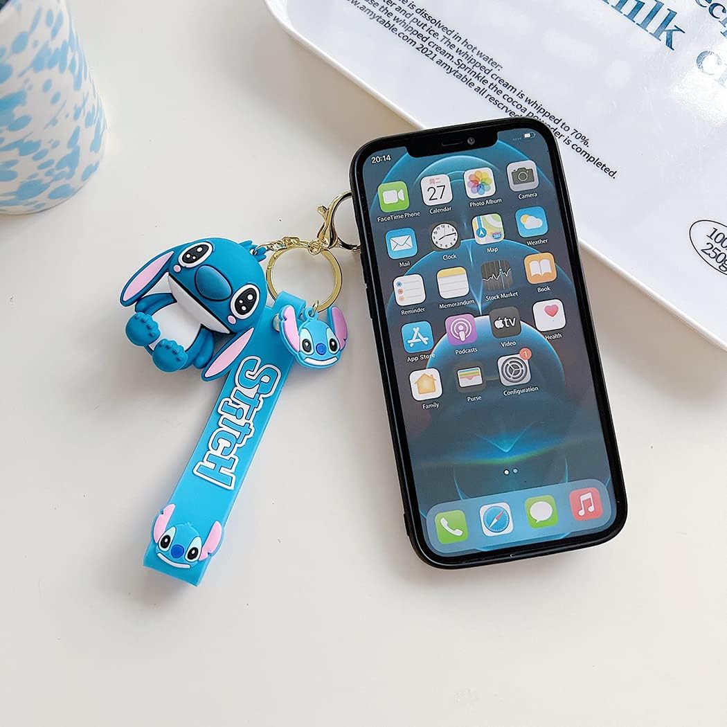 iFiLOVE Funda para Samsung Galaxy Note 10 Plus Stitch con correa colgante, para niñas, niños, mujeres, niños, linda pulsera de personaje de dibujos