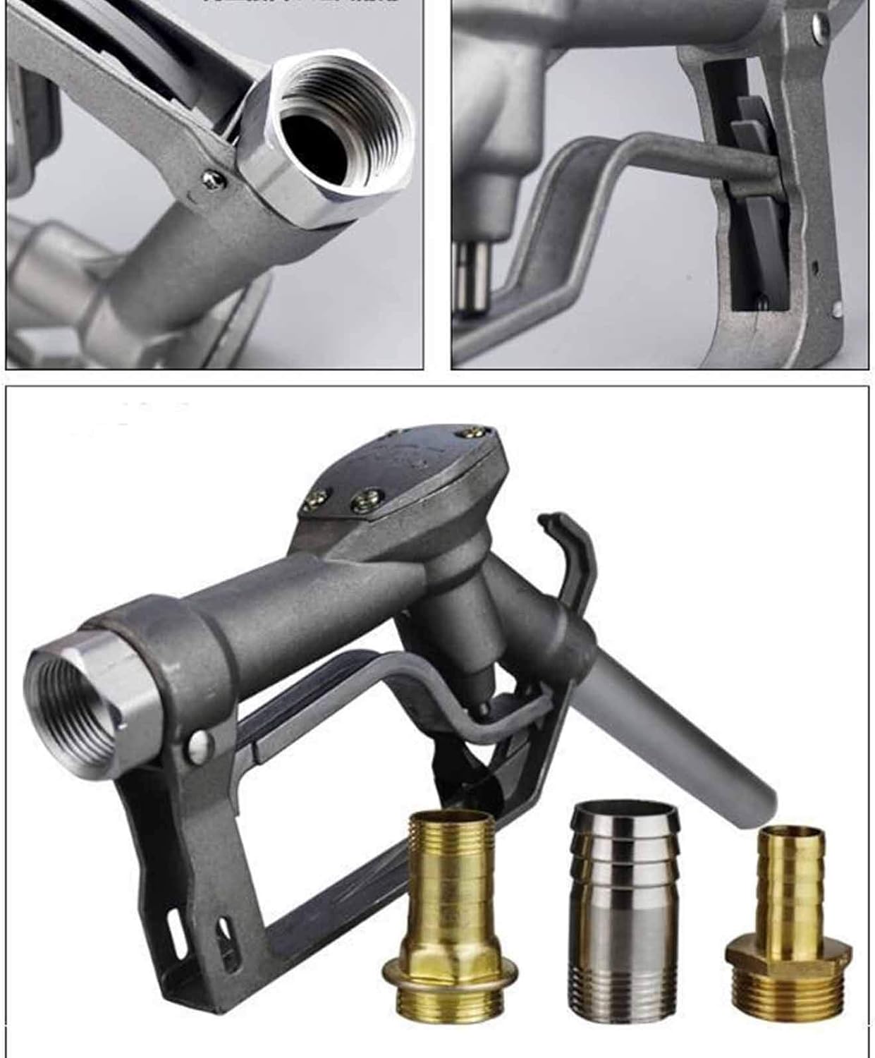 IINSSDJ Boquilla de combustible manual, pistola de llenado de gasolina y aceite diésel, inyector, dispensador, herramienta de entrada es de conector