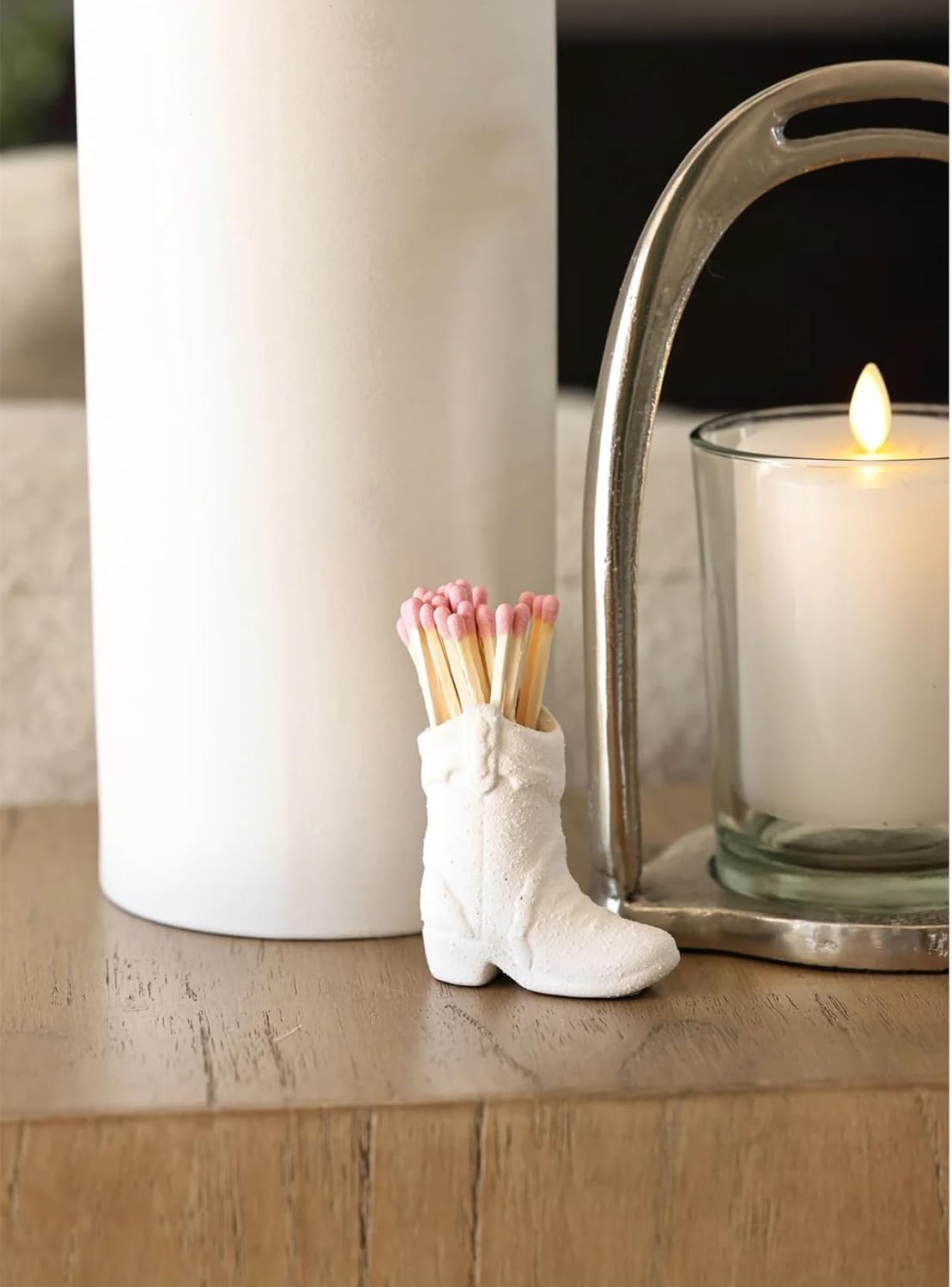 Soporte para botas de vaquero, bonito soporte de cerámica para botas con golpeador, bonito soporte para botas de vaquero, accesorio de decoración de