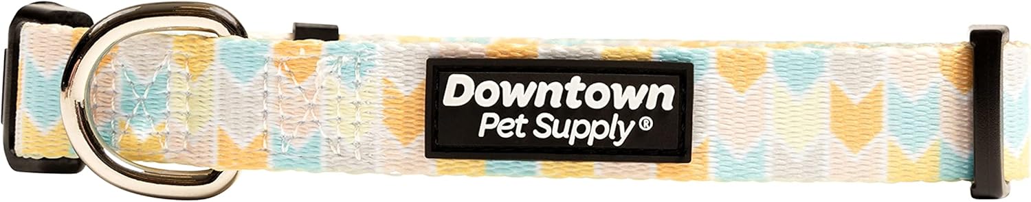 Downtown Pet Supply – Collar de perro mejor, lindo y elegante – Collar de perro ligero ajustable con hebilla rápida y anillo en D – Se puede lavar a