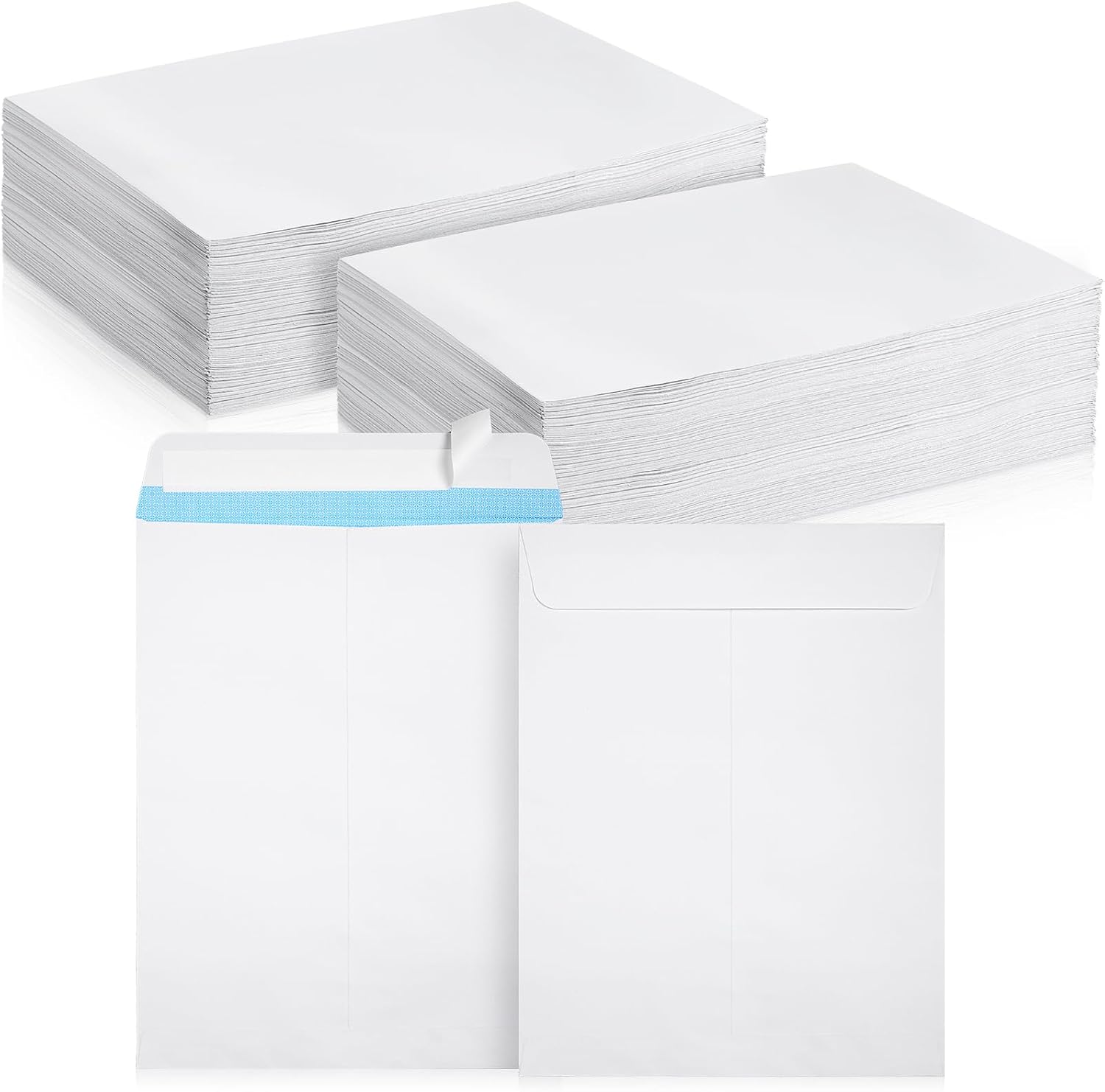 100 sobres autoadhesivos de 10 x 13 pulgadas, sobres de correo de catálogo con solapa, sobres de catálogo de seguridad blancos para catálogos de