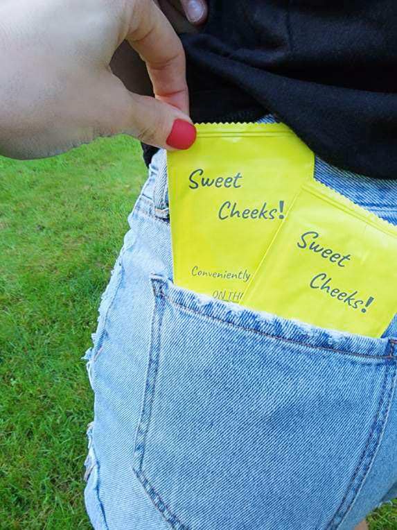 Sweet Cheeks Toallitas húmedas  Toallitas limpiadoras de higiene personal sin perfume envueltas individualmente para viajes y uso diario