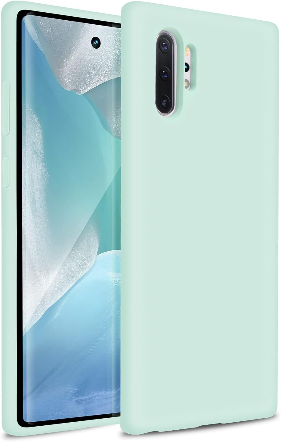 NUIMADL Funda de silicona líquida compatible con Samsung Galaxy Note 10 Plus, protección de cuerpo completo de goma de gel a prueba de golpes para