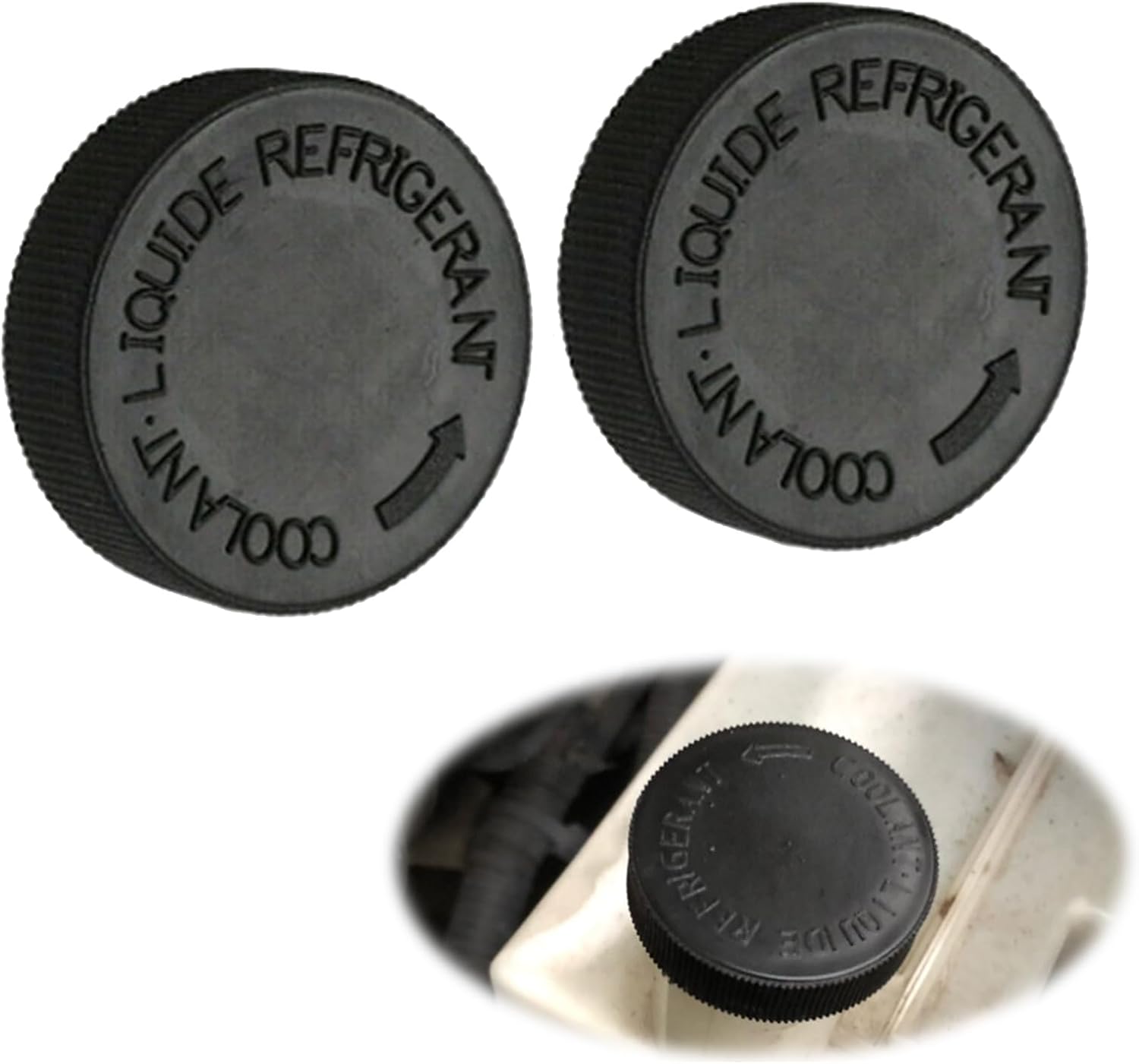 2 tapas de refrigerante automotriz, 1.49 x 0.43 pulgadas, tapa de fijación de sellado del tanque del radiador del motor, accesorios OEM 21712-79900,