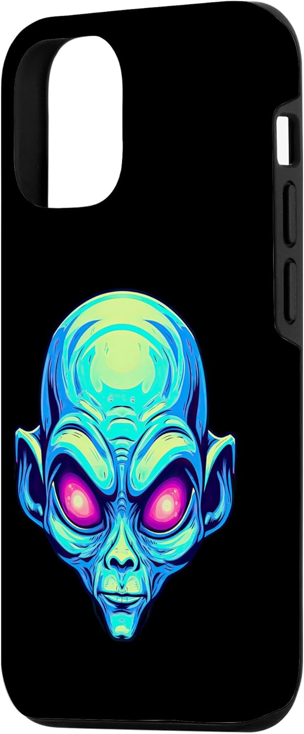 iPhone 14 Pro Funny Alien Face UFO Alien Head Case