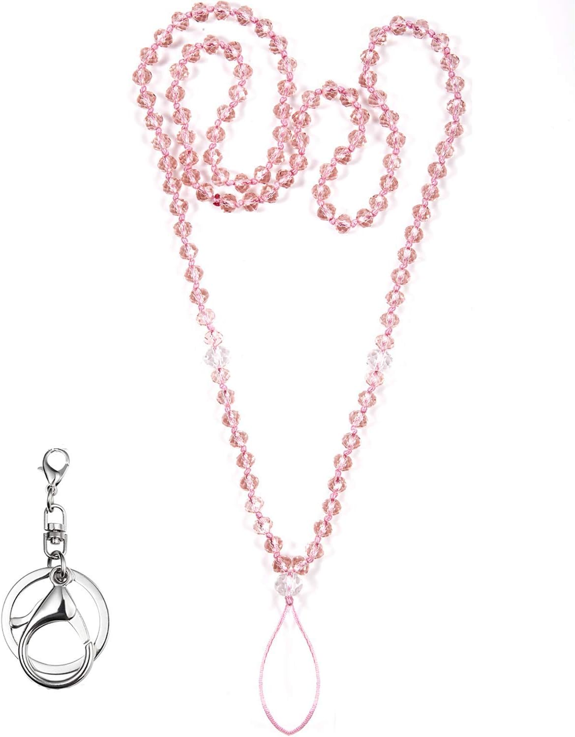 AMUU Collar Mujeres cordón para identificación titular llaves teléfono celular fuerte cuello cordones moda hermosa cadena de cuentas collares