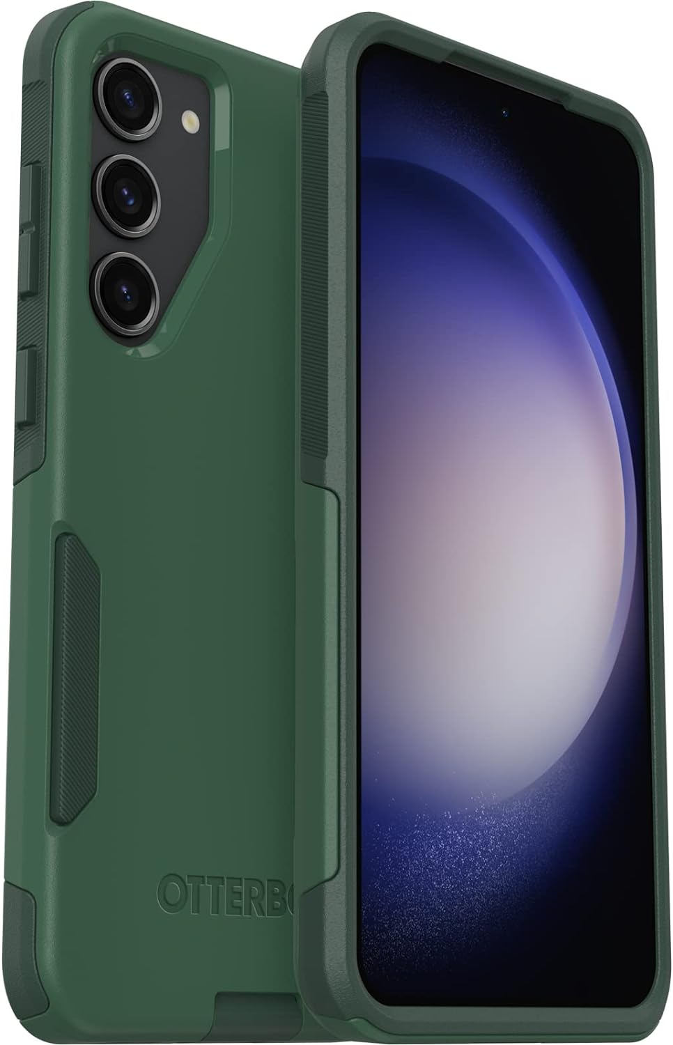 OtterBox Funda Galaxy S23+ Commuter Series – TREES COMPANY (verde), delgada y resistente, apta para el bolsillo, con protección de puerto