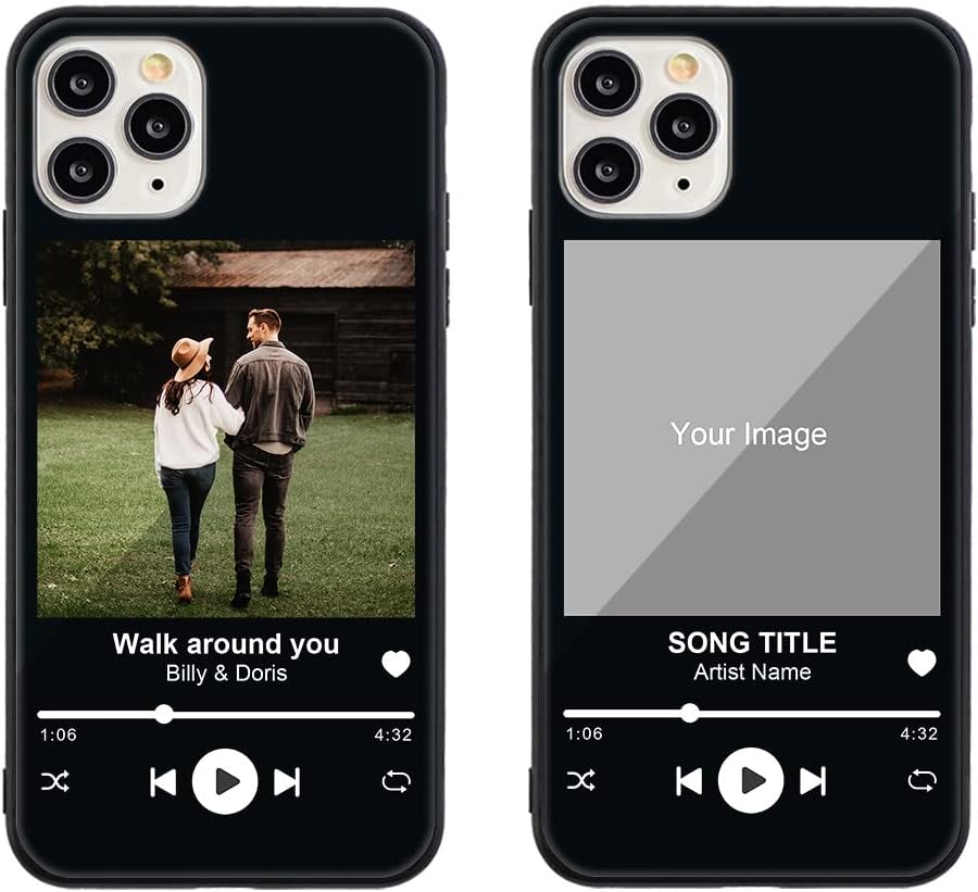 Funda personalizada para Apple iPhone 11 Pro Max, de vidrio templado antiarañazos, a prueba de golpes, suave TPU con collage de fotos, diseño de