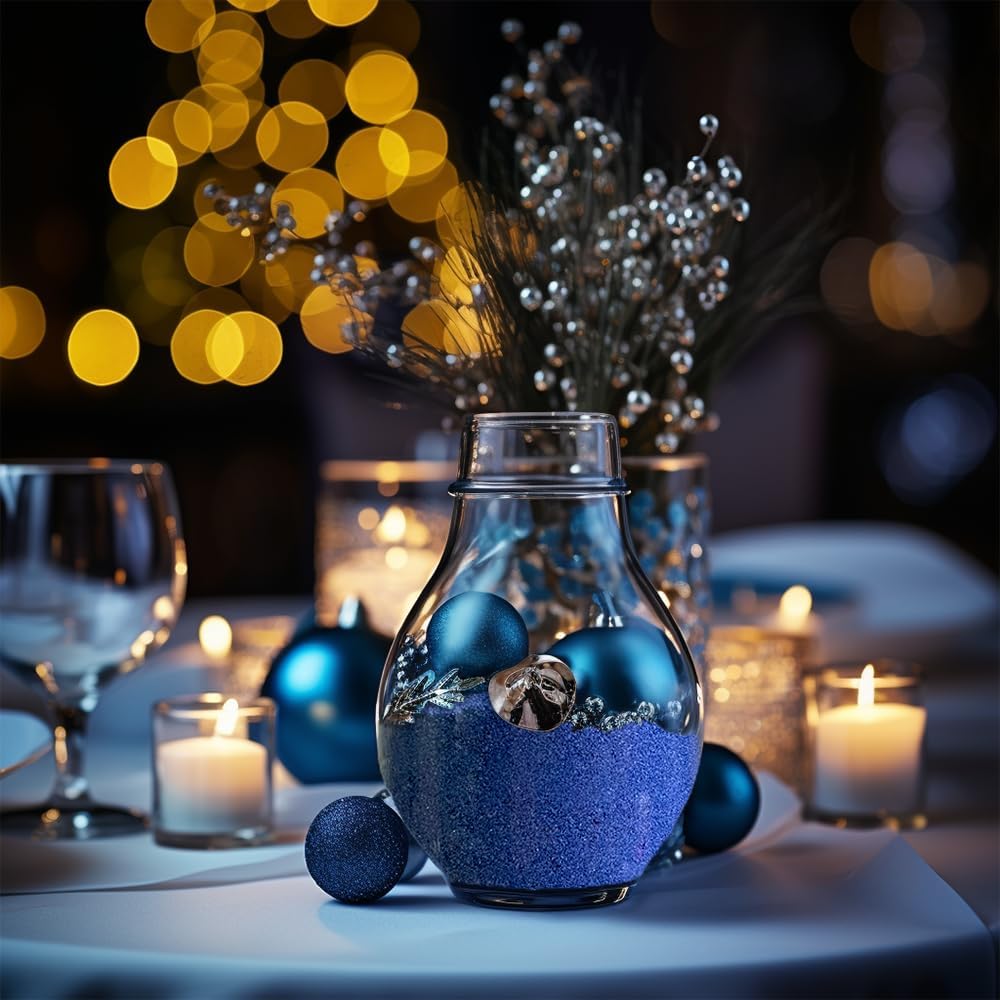 Arena azul cobalto para ceremonia de boda para manualidades, caja de arena, jardín zen, relleno de jarrón, decoración del hogar, jardín zen, 28 onzas