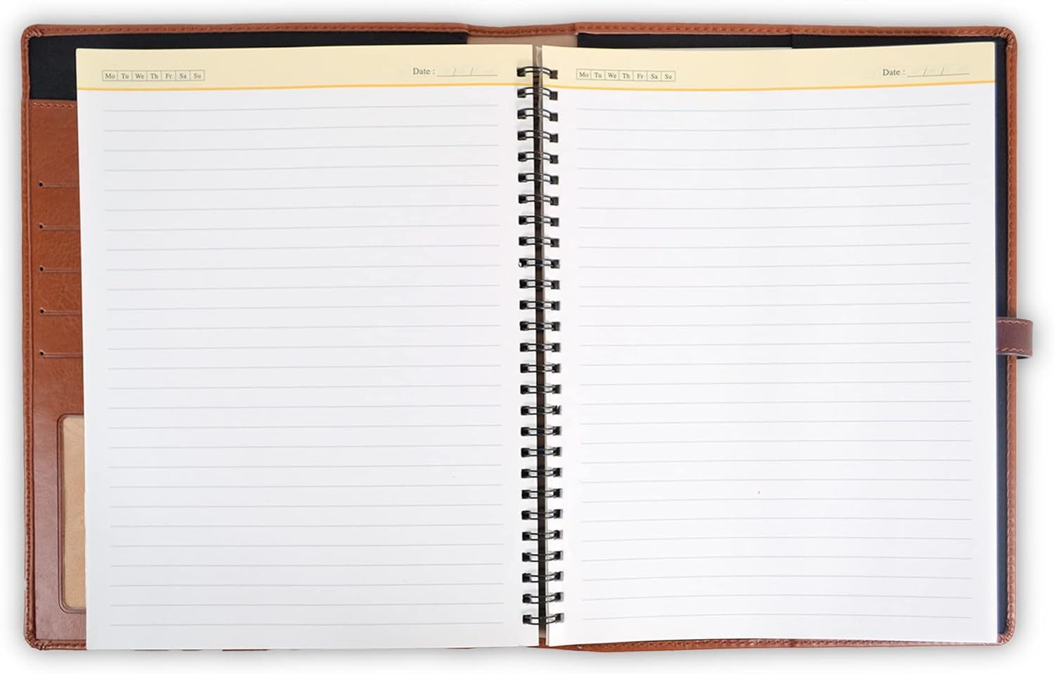 Agenda de oficina de lujo para hombres y mujeres, 288 páginas, planificador de papel grueso de 3.17 ozm, diario de escritura de cuero vegano, diario