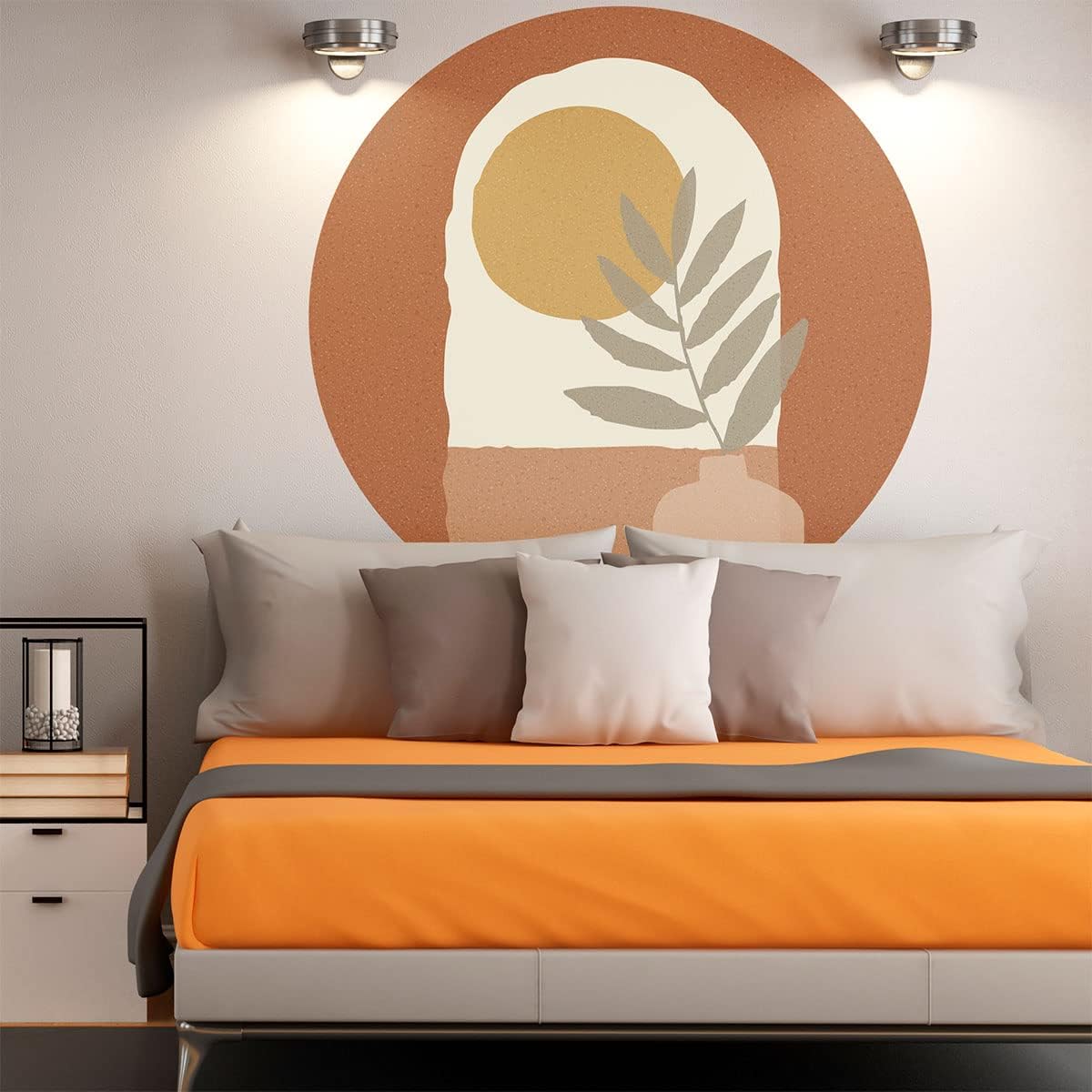 Ambiance Sticker Giornata Di Sole Astratta – Papel pintado no tejido, diseño de frescos, tamaño gigante, 35.4 x 35.4 in