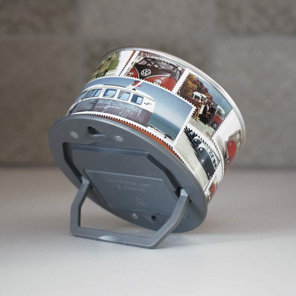 BRISA VW Collection – Reloj de mesa Volkswagen, reloj magnético, MyClock también personalizable, regalo con foto en diseño de autocaravana T1