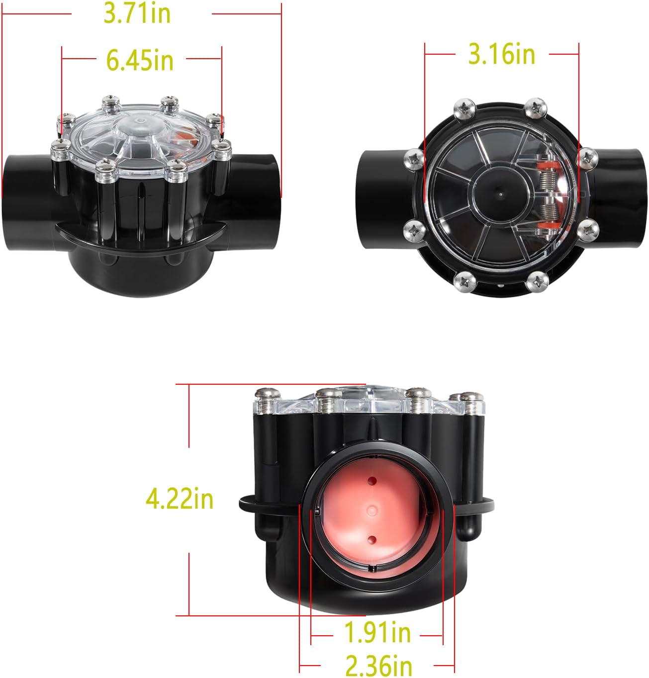 7235 180-Dgree – Válvula de retención de 1-12 a 2 pulgadas, flujo de agua unidireccional, adecuada para tubos de PVC de 1-12 pulgadas y 2 pulgadas,