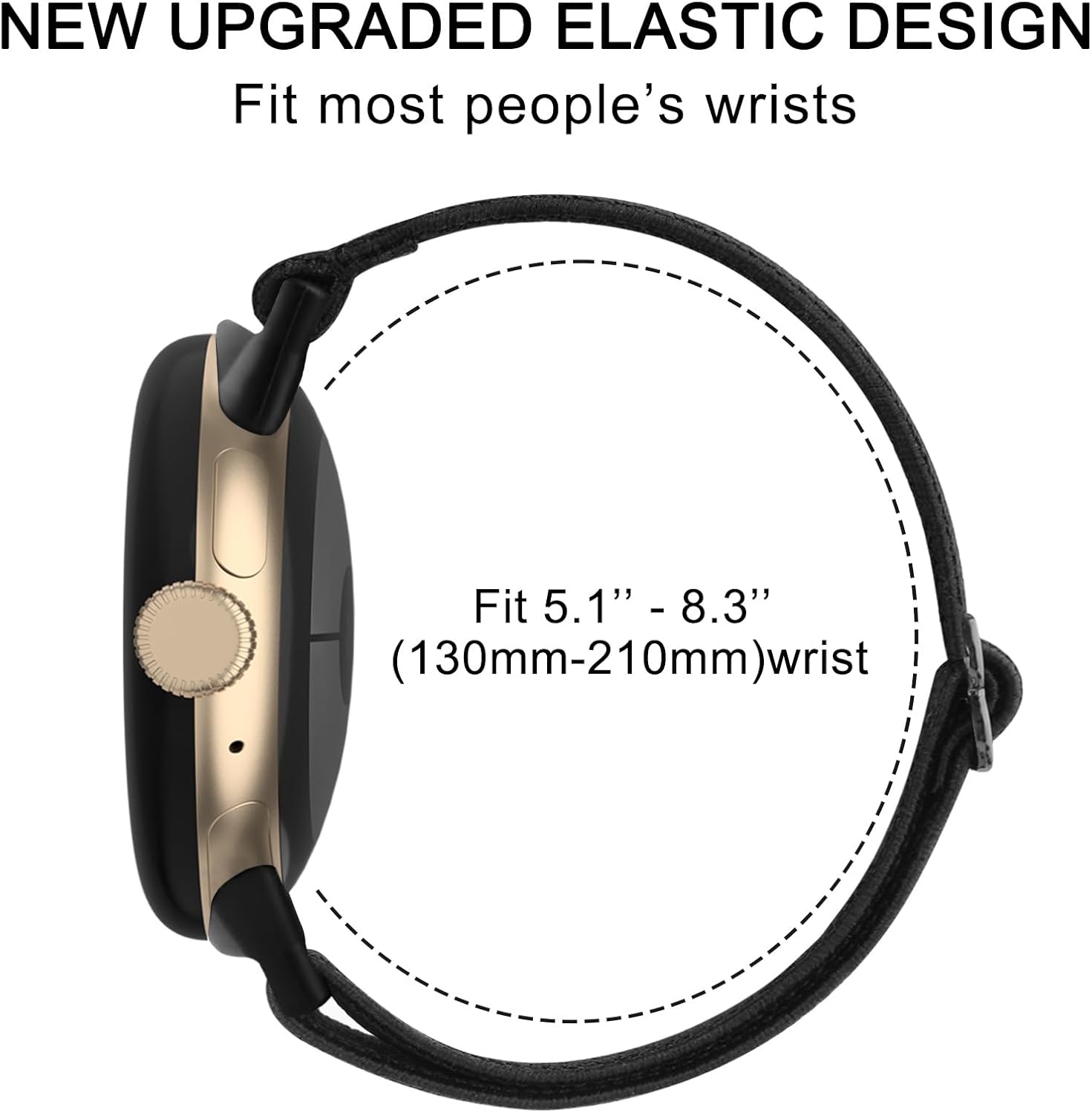 Oumida Correa elástica de nailon solo compatible con Google Pixel Watch Band para mujeres y hombres, correas trenzadas elásticas suaves y ajustables