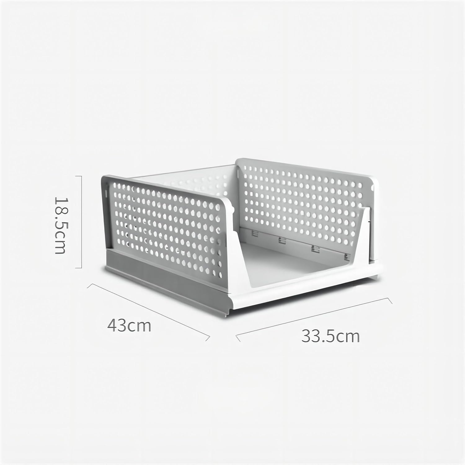 Caja de almacenamiento plegable de 4 piezas, contenedores de almacenamiento apilables, estilo cajón, cajón de almacenamiento apilable, cestas de