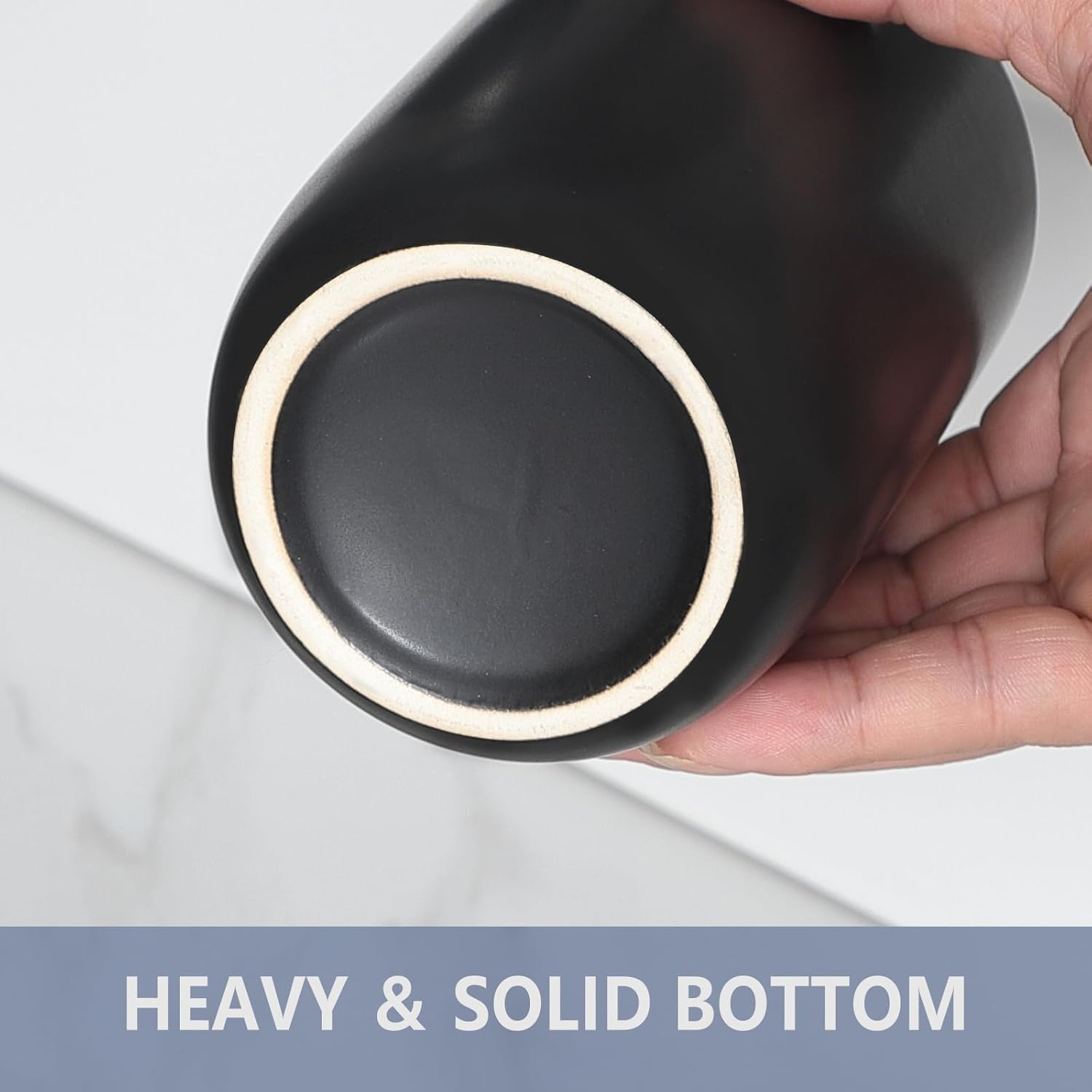 Soportes para cepillos de dientes negros mate para baños, juego de 2 tazas de cerámica para pasta de dientes, vasos de baño negros, vaso de baño