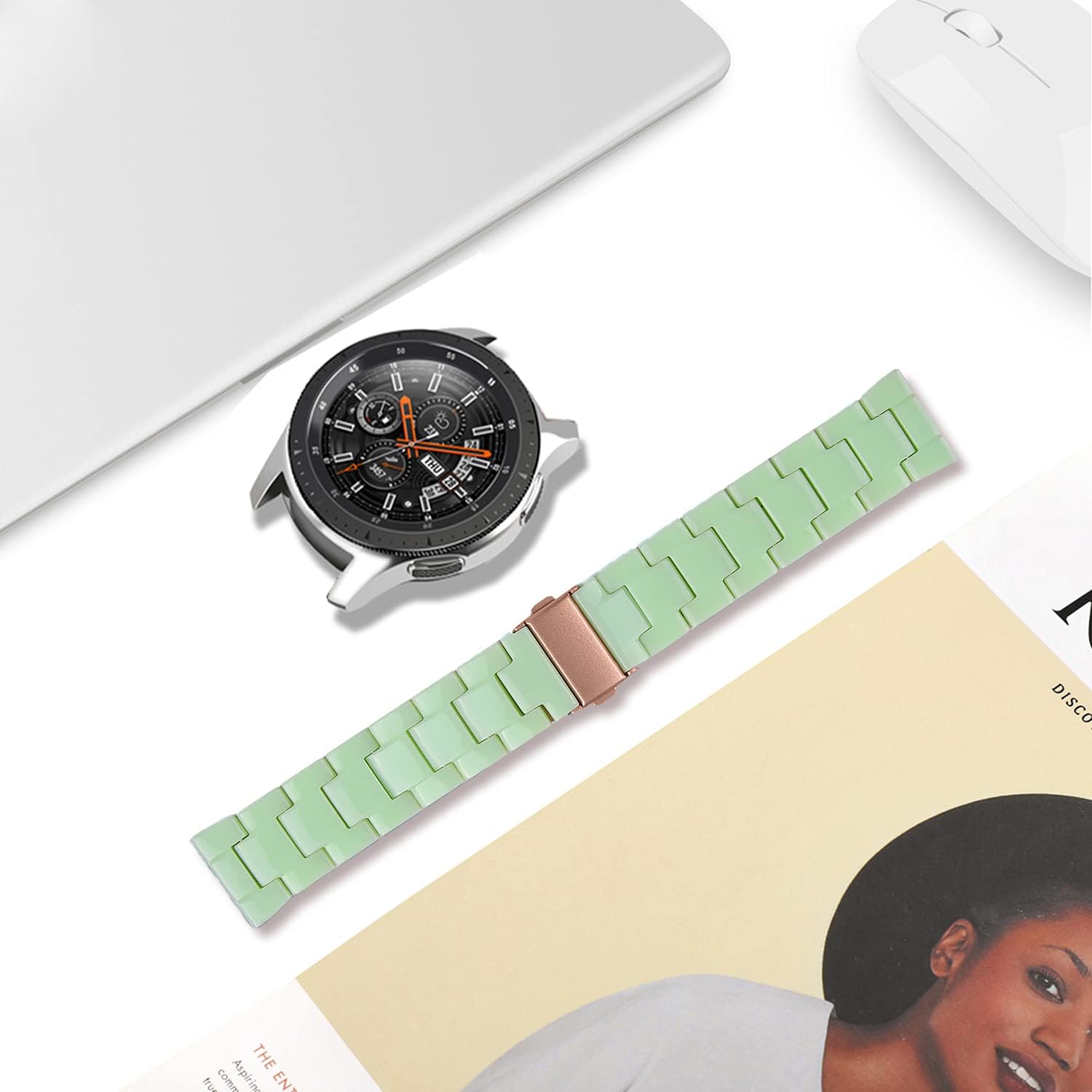 Correas compatibles con Galaxy Watch de 1.81 pulgadas  Galaxy 3 de 1.772 pulgadas (1.772 in), 0.86 pulgadas (0.866 in), correa de resina colorida de
