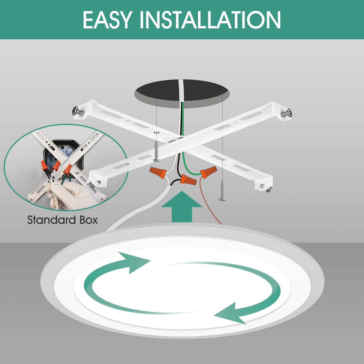 Lámpara de techo de montaje empotrado de 15.5 pulgadas, 4000 K 36 W para techo, lámpara de montaje en superficie de perfil bajo de 3600 lúmenes para
