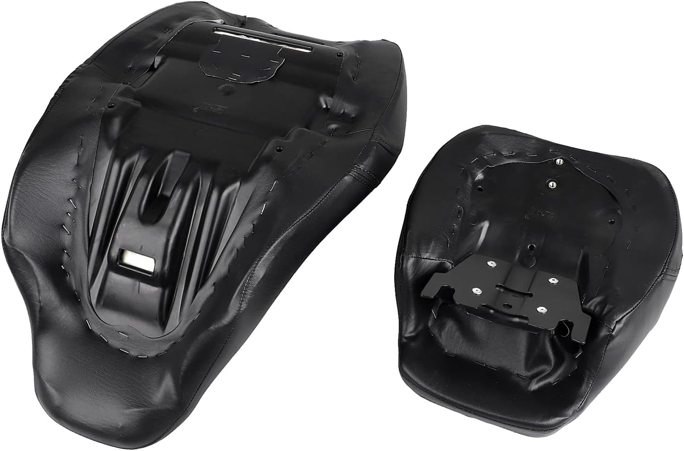 YDLMT Juego de asiento de pasajero con costuras negras para Harley Touring Road King Electra Glide Street Glide Road Glide Ultra Limited 2009 y