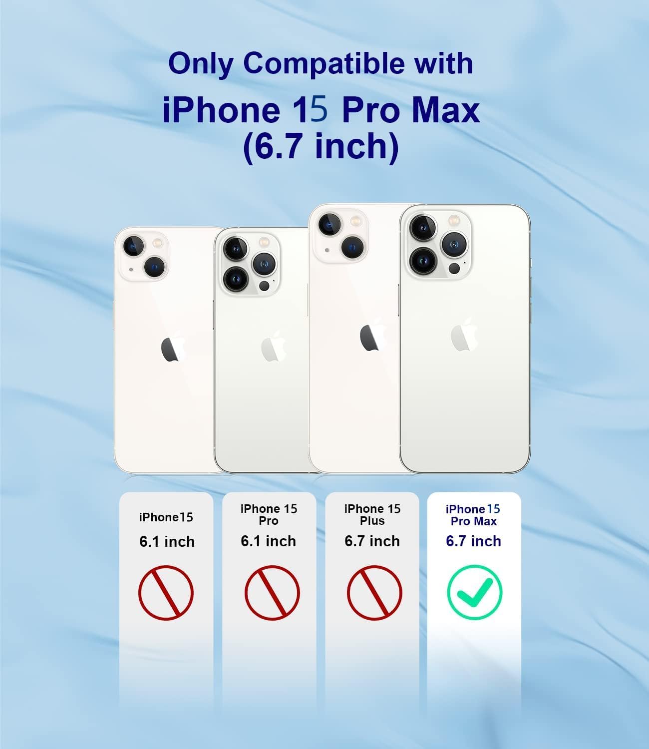Hosgor – Funda compatible con iPhone 15 Pro Max 2023, funda compatible con protección de cámara MagSafe chapado en corazón, para mujeres y niñas, a