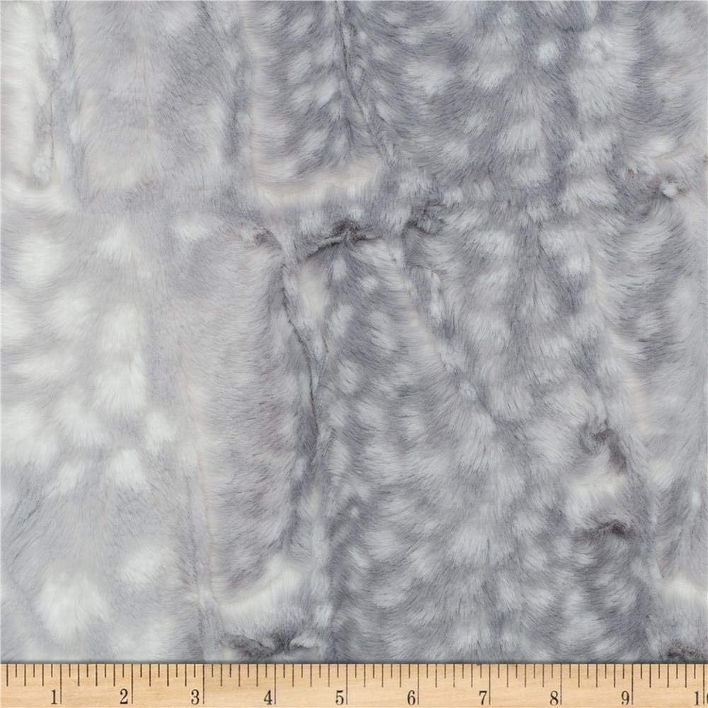 Shannon Minky Luxe Cuddle Fawn Silver, Tela por yarda