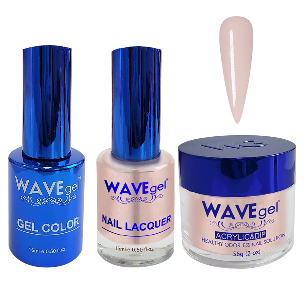 WAVEGEL – Juego de gel de remojo, laca de uñas y polvo acrílico a juego – Colección Royal – #007 Royal Escort