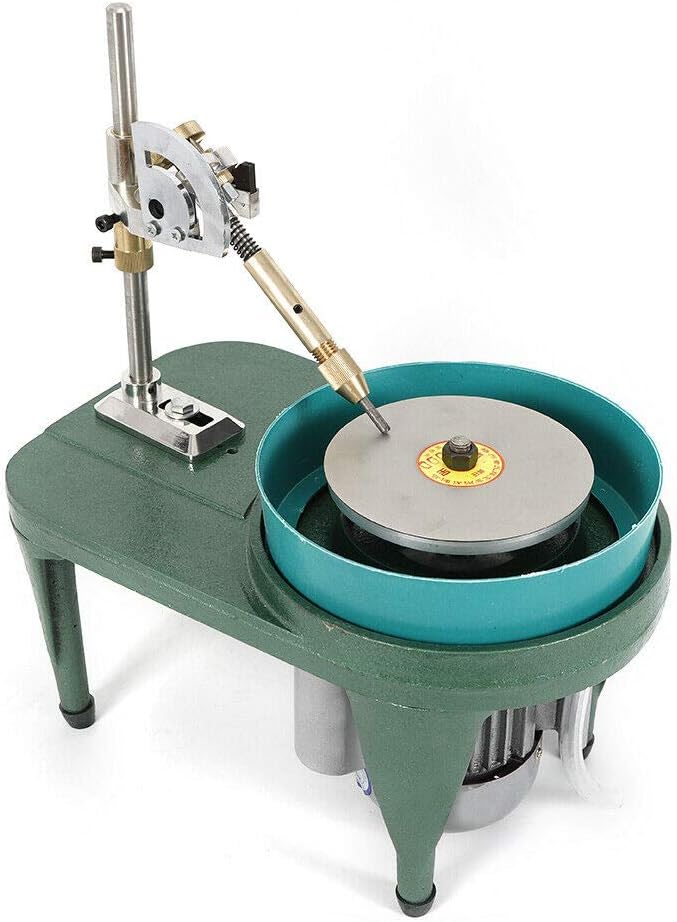 HENHAIY Máquina de facetado de gemas, pulidora de corte lapidario de joyería de 180W, máquina pulidora de piedras preciosas DIY, Máquina de facetado