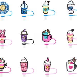 Tapa de popote para taza Stanley, 12 piezas de popote de silicona compatible con vasos Stanley de 20 y 30 onzas, fundas reutilizables de popote de Tapa de popote para taza Stanley, 12 piezas de popote de silicona compatible con vasos Stanley de 20 y 30 onzas, fundas reutilizables de popote de