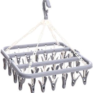 Percha de secado de ropa con 32 clips, ganchos plegables de plástico a prueba de viento para colgar toallas, ropa interior, brasieres, ropa de bebé, Percha de secado de ropa con 32 clips, ganchos plegables de plástico a prueba de viento para colgar toallas, ropa interior, brasieres, ropa de bebé,