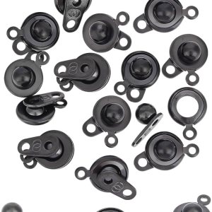 UNICRAFTALE 15 juegos de cierres de presión de acero inoxidable de metal a presión de botón de presión de botón de presión, cierre de broche, cierre UNICRAFTALE 15 juegos de cierres de presión de acero inoxidable de metal a presión de botón de presión de botón de presión, cierre de broche, cierre