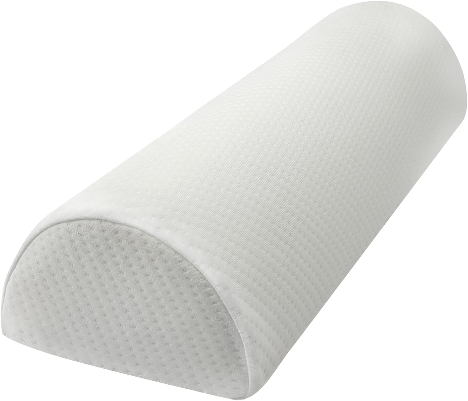 Almohada de media luna, perfecta para piernas, rodillas, espalda baja, tobillo y cabeza. Soporte lumbar versátil para cama, incluye espuma