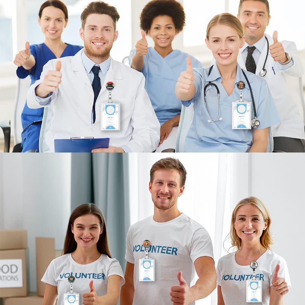 RZHV Wee Woo – Carrete retráctil con clip de cocodrilo, divertido soporte para tarjeta de identificación de ambulancia, regalo para EMT EMS
