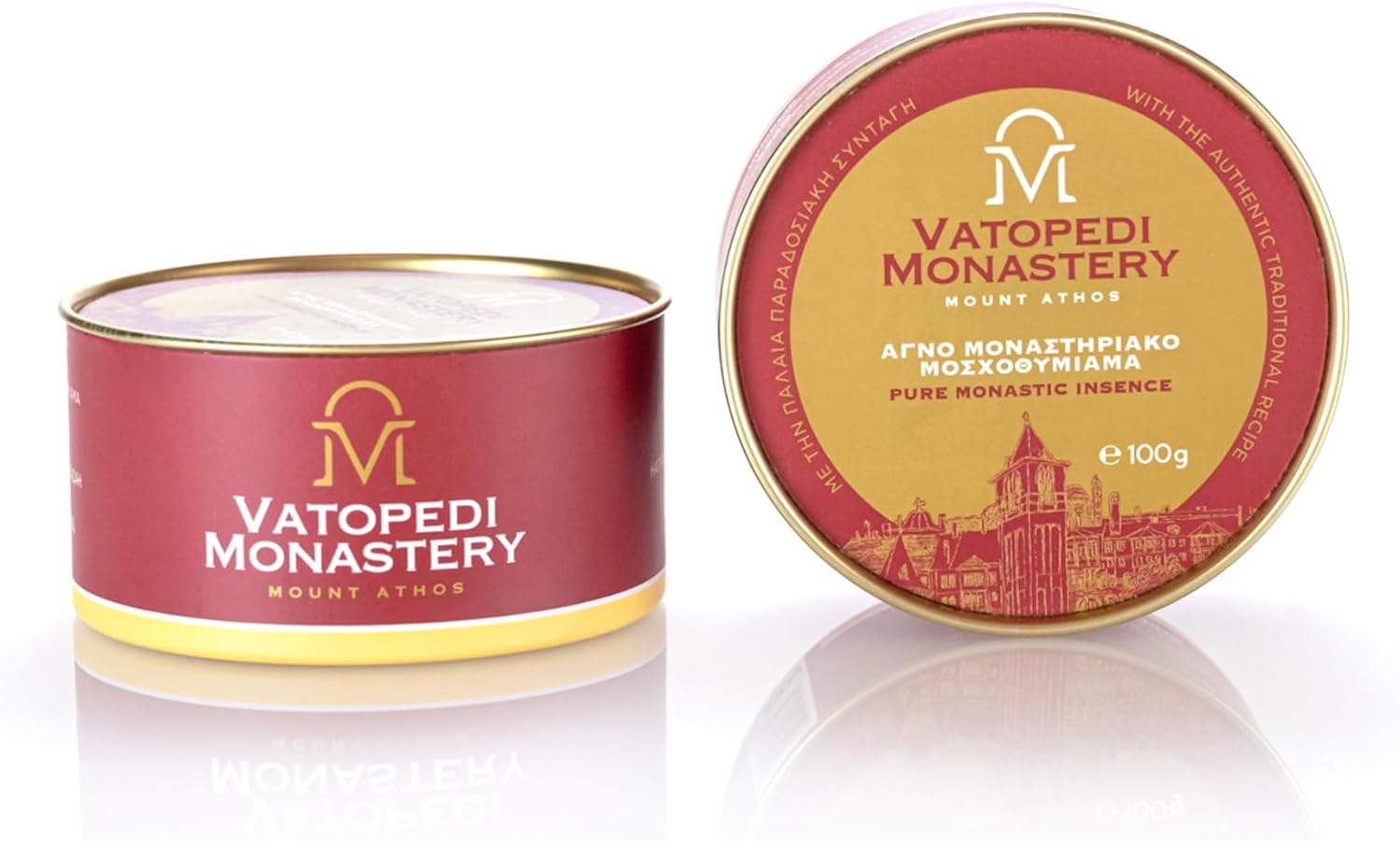Incienso Monástico Puro del Monte Athos con la Auténtica Receta Tradicional 10 x 3.53 oz (Mirra)
