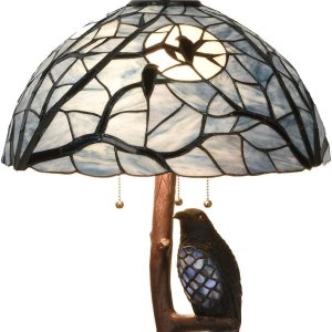 Bieye L10882 Ravens Sitting on Bare Tree Branch Against Full Moon Lámpara de pie estilo Tiffany con luz nocturna Raven doble iluminada para Bieye L10882 Ravens Sitting on Bare Tree Branch Against Full Moon Lámpara de pie estilo Tiffany con luz nocturna Raven doble iluminada para