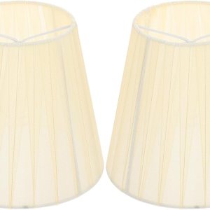 Baluue 2 pantallas plisadas de hongo, de tapa dura, 5.12 pulgadas de ancho x 5.12 pulgadas de alto, pantalla de tela de repuesto para lámpara de Baluue 2 pantallas plisadas de hongo, de tapa dura, 5.12 pulgadas de ancho x 5.12 pulgadas de alto, pantalla de tela de repuesto para lámpara de