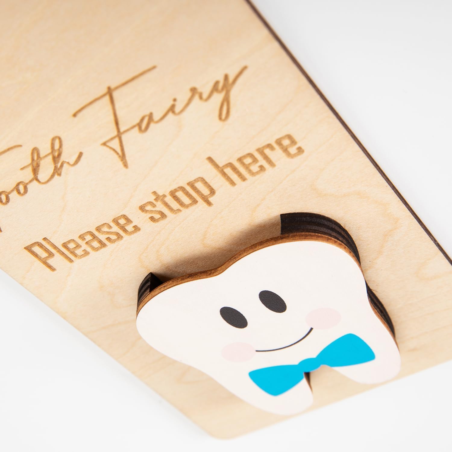 Xunboo Percha de puerta de madera con bonito soporte para dinero, regalo para dientes perdidos, caja de recogida de hada de dientes para niños y