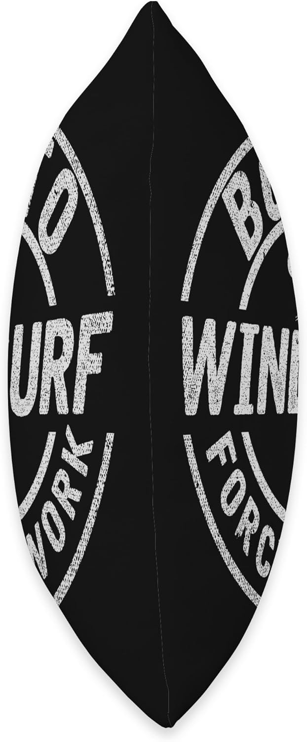 Born To Windsurf Forced To Work Surfing Throw Pillow, 18×18, Multicolor