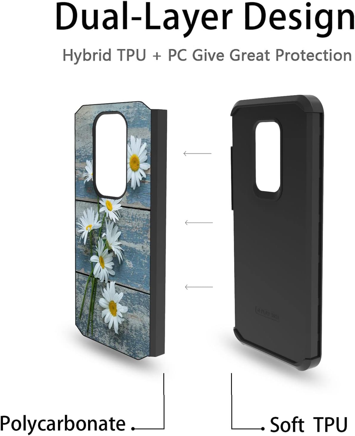 Funda para Moto G Power 2021, funda Motorola G Power 2021, funda antiarañazos a prueba de golpes. Funda híbrida de doble capa para Motorola Moto G