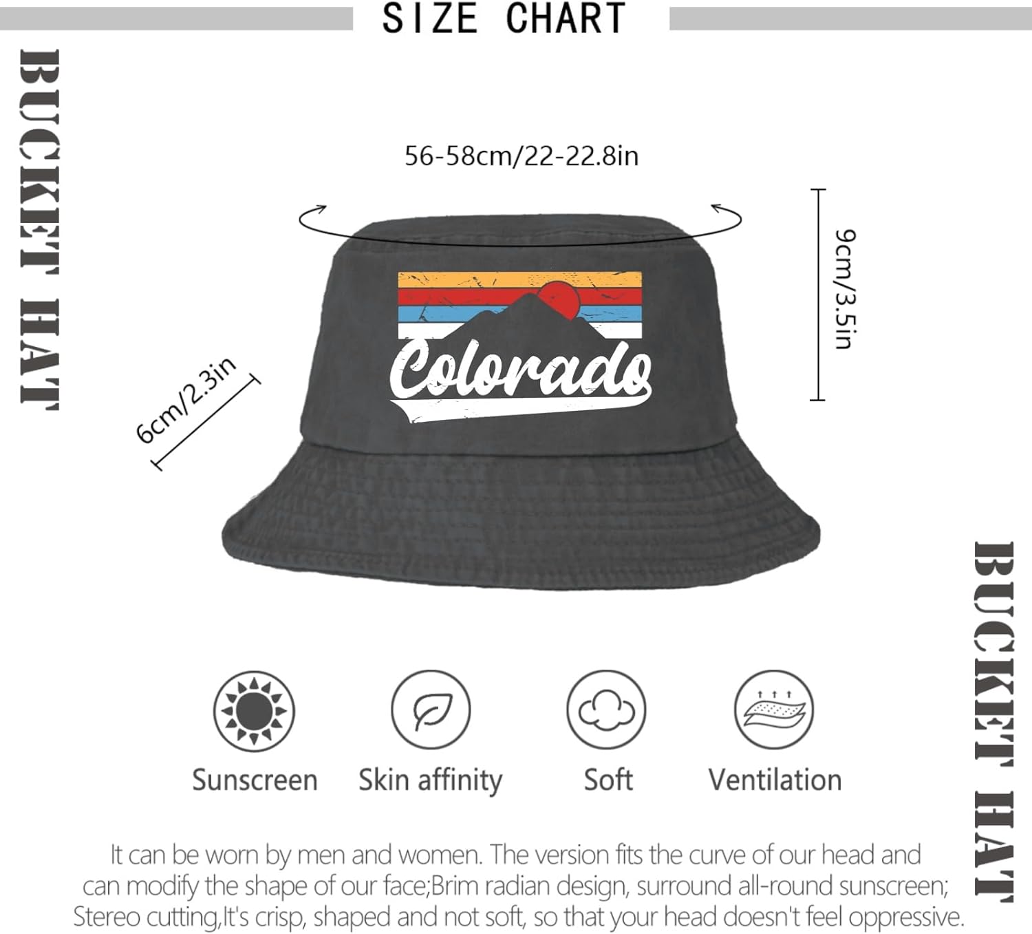 Sefgaen Gorra Colorado Mountains Gorra Mujer Dad Sombreros con Sombrero de Diseño