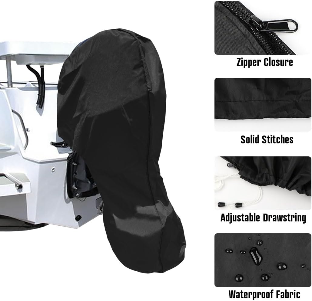 iCOVER – Fundas para motor fuera de borda, cubierta de motor de barco completo remolcable, impermeable, resistente, tela Oxford, cubiertas de motor