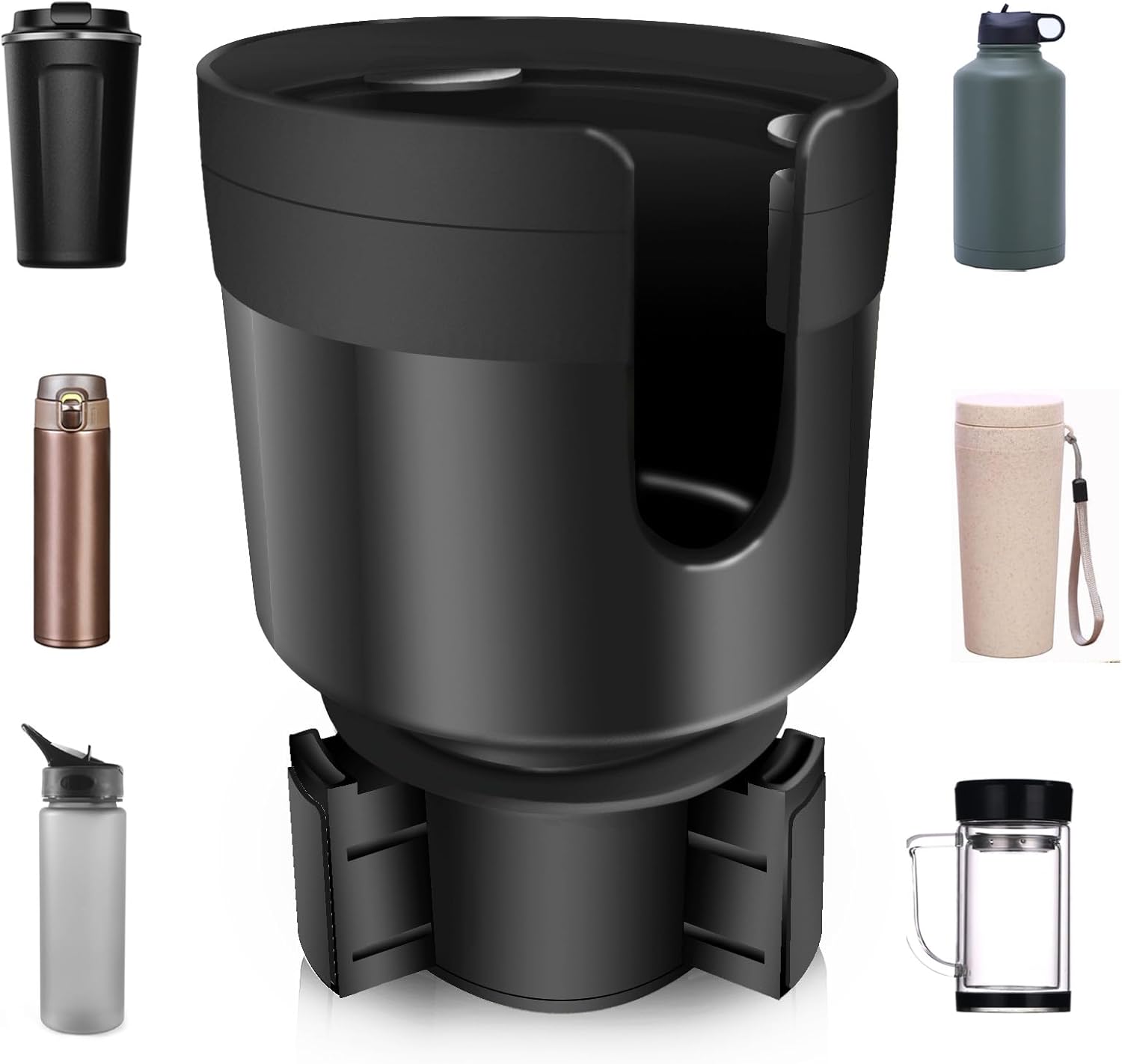 Adaptador expansor de portavasos para automóvil con base ajustable desplazada, compatible con Yeti 142436 Ramblers, Hydro Flasks de 3240 onzas,