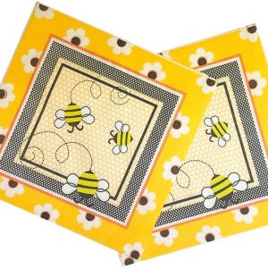 SELPONT aper Servilletas desechables de 6.5 x 6.5 pulgadas, servilletas de almuerzo de abejorros amarillas de panal, postre de panal, servilletas de SELPONT aper Servilletas desechables de 6.5 x 6.5 pulgadas, servilletas de almuerzo de abejorros amarillas de panal, postre de panal, servilletas de