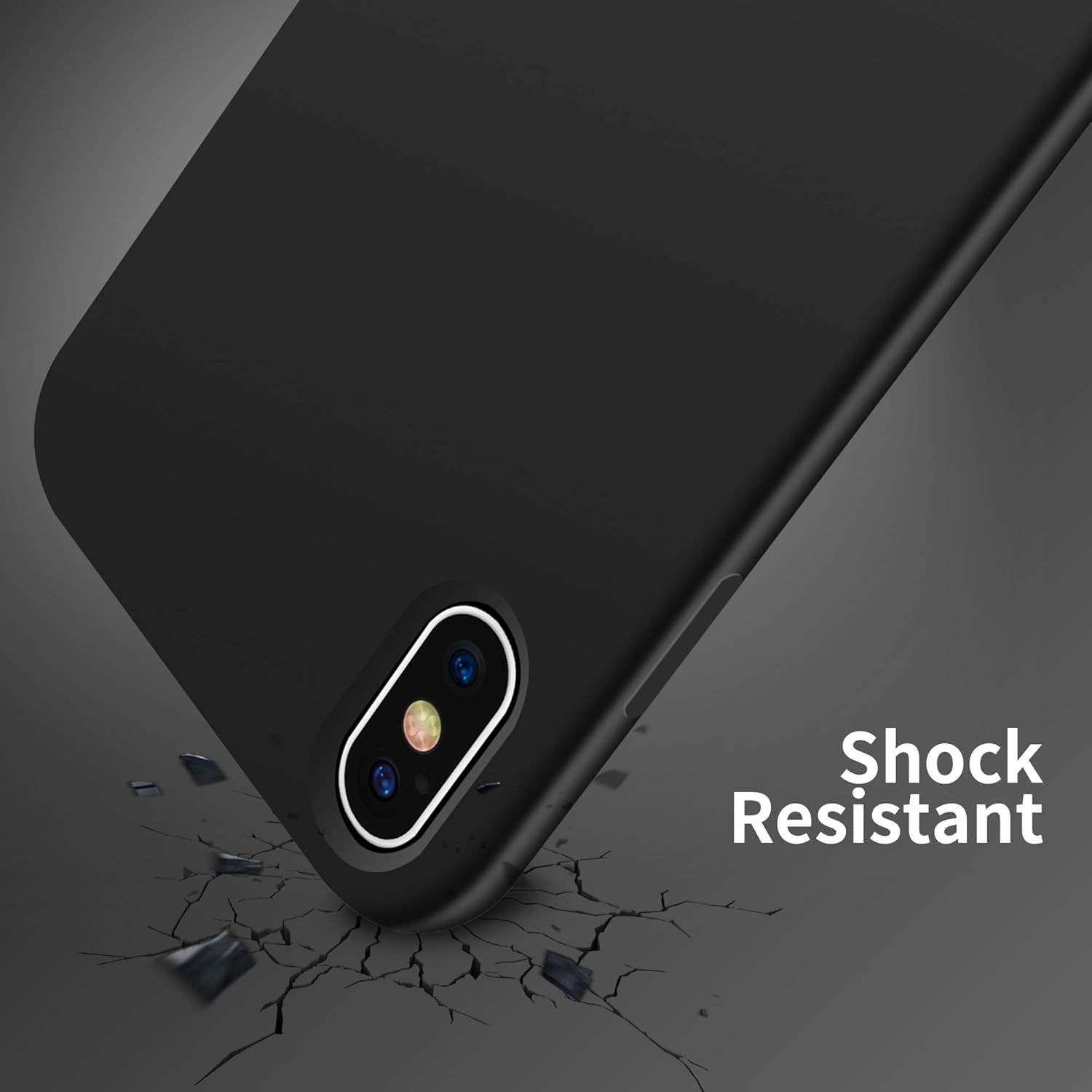 OTOFLY Funda para iPhone X, serie sedosa y suave al tacto, funda protectora de goma de silicona suave de alta calidad, compatible con Apple iPhone X