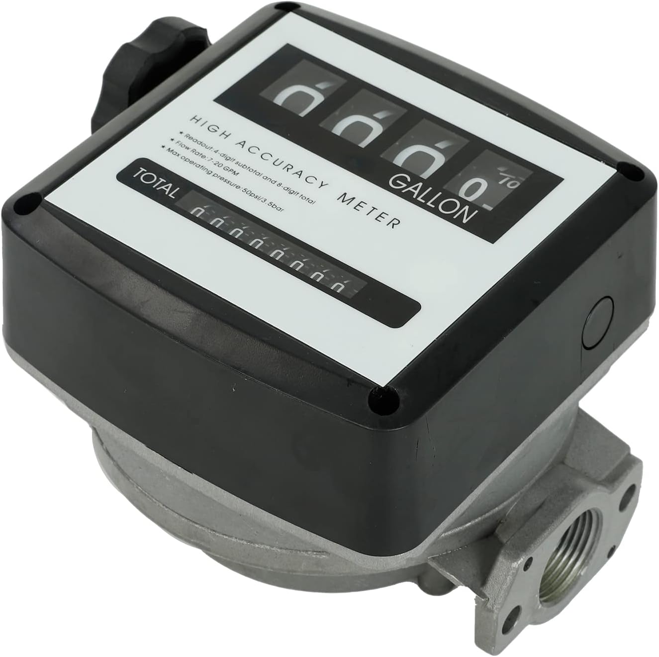 SUPERFASTRACING Bomba de transferencia de combustible de 20GPM 12V Gasolina CC (boquilla manual, manguera de descarga, medidor mecánico de galones,