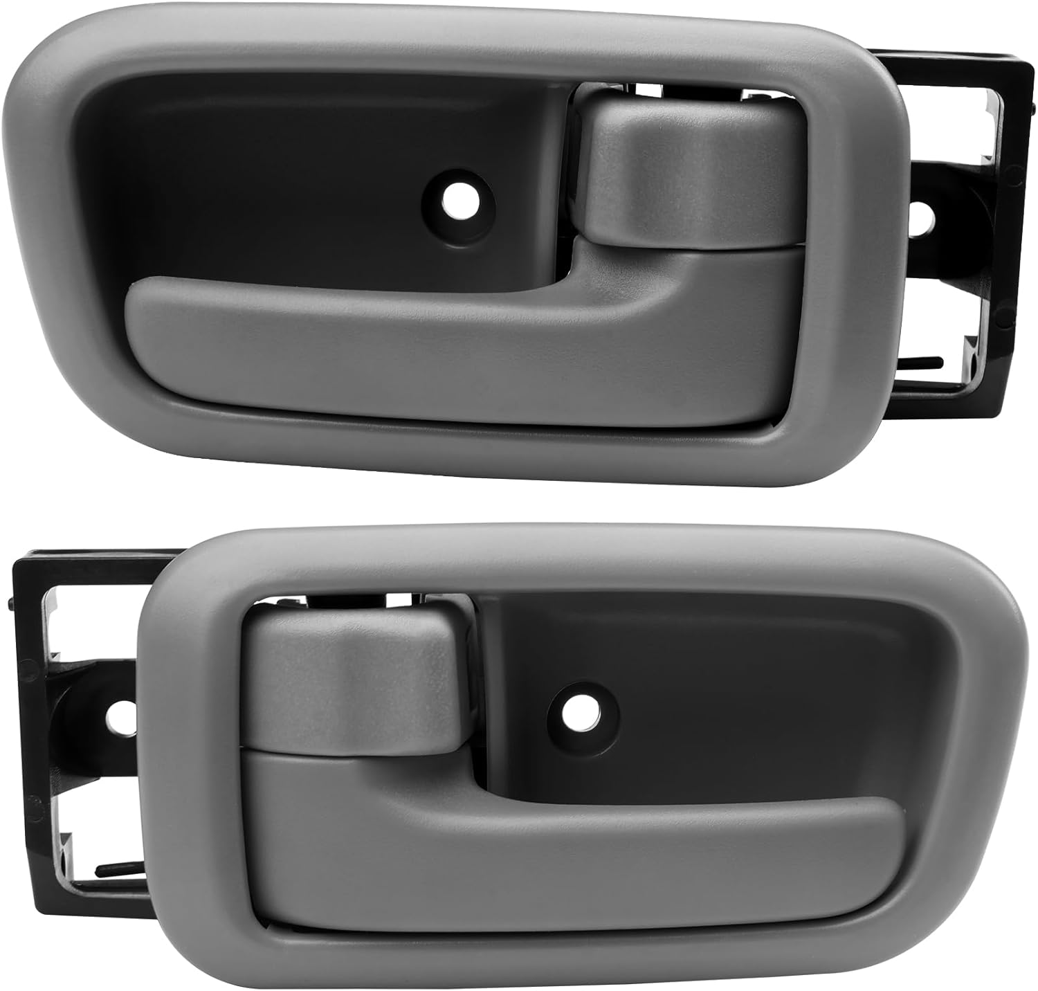 Manijas de puerta interiores con bisel (par), compatibles con Toyota Tundra 2000, 2001, 2002, 2003, 2004, 2005, 2006, gris, conductor delantero