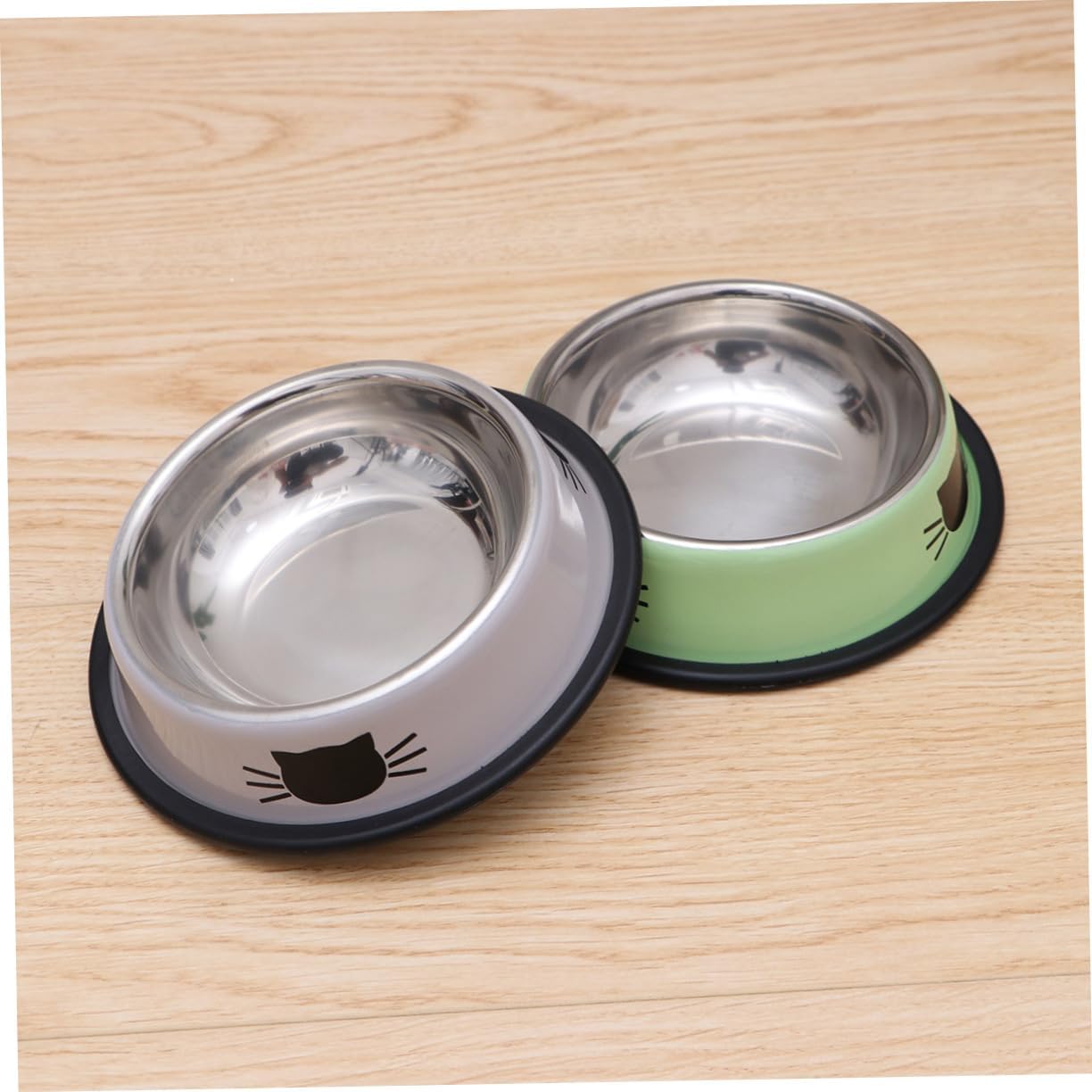 ABOOFAN Tazón de acero inoxidable para perros, cuencos antideslizantes para perros, comedero para mascotas, cuenco para mascotas, tazón de comida