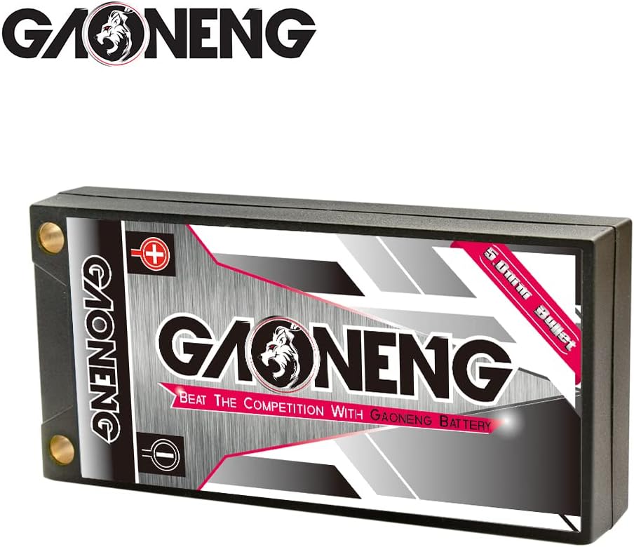 GAONENG HV GNB 4600MAH 2S 7.6V 140C 0.197 in Bullet Hard Case LCG Shorty Thin Super Shorty Hard Case RC LiPo Batería RC Coche 112 110